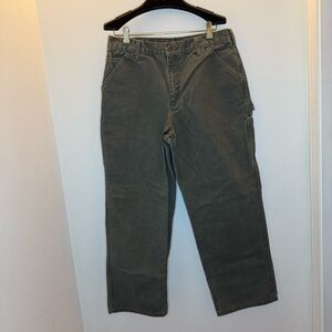 Carhartt Gray Cargo Pants Heavy-Duty Workwear